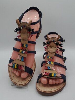 KATE SPADE SAHARA Spice Things Up Gladiator Leather  Sandals Size 7M